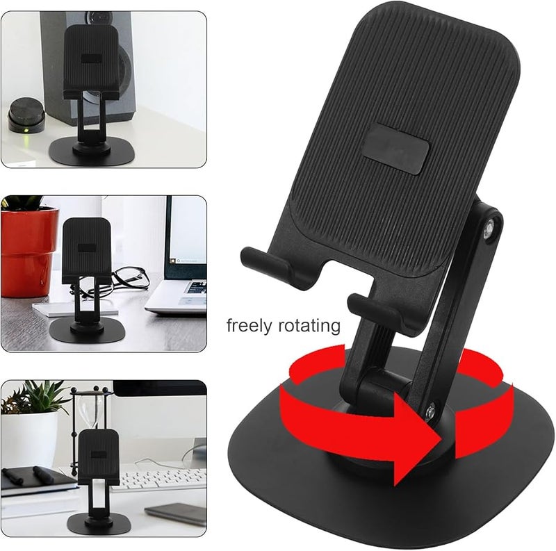 Adjustable Rotating Phone Stand 360 Degree Swivel Base for Live Streaming Office Desk Holder - Image 4